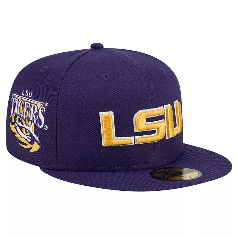 Mens New Era LSU Tigers Throwback 59FIFTY Fitted Hat Product Image