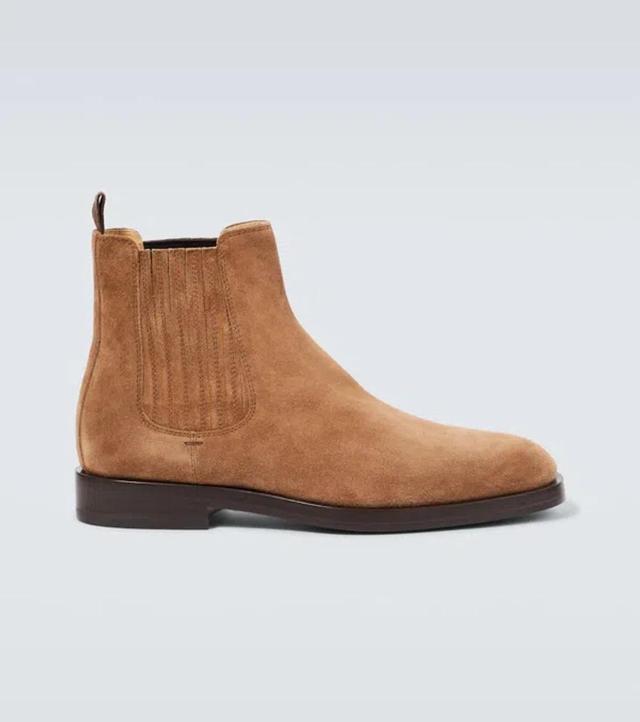 Suede Chelsea Boots In Brown Product Image