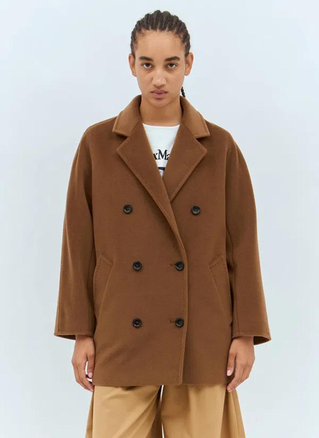 MAX MARA Short 101801 Icon Coat In Brown product image