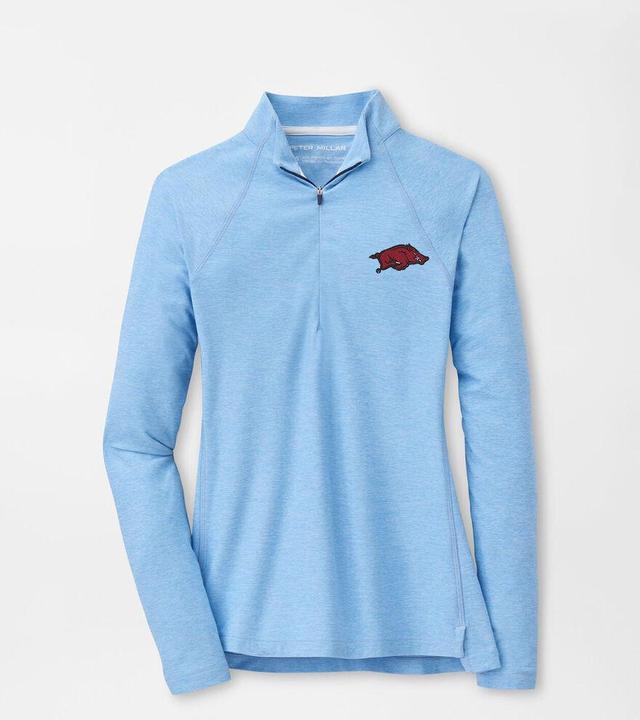 Peter Millar Arkansas Womens Mlange Raglan-Sleeve Perth Layer | Color: Cottage Blue | Size: XL Product Image