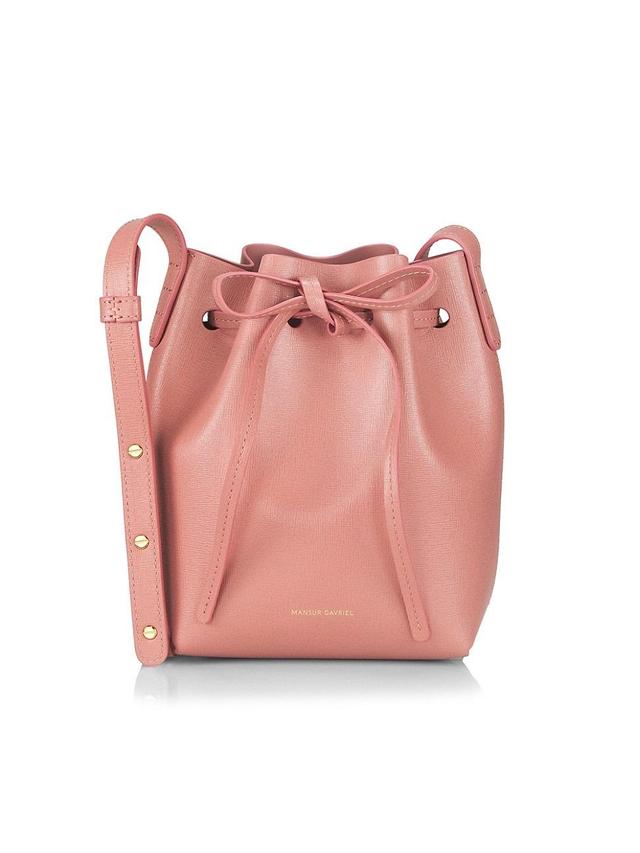 Mansur Gavriel Mini Leather Bucket Bag Product Image