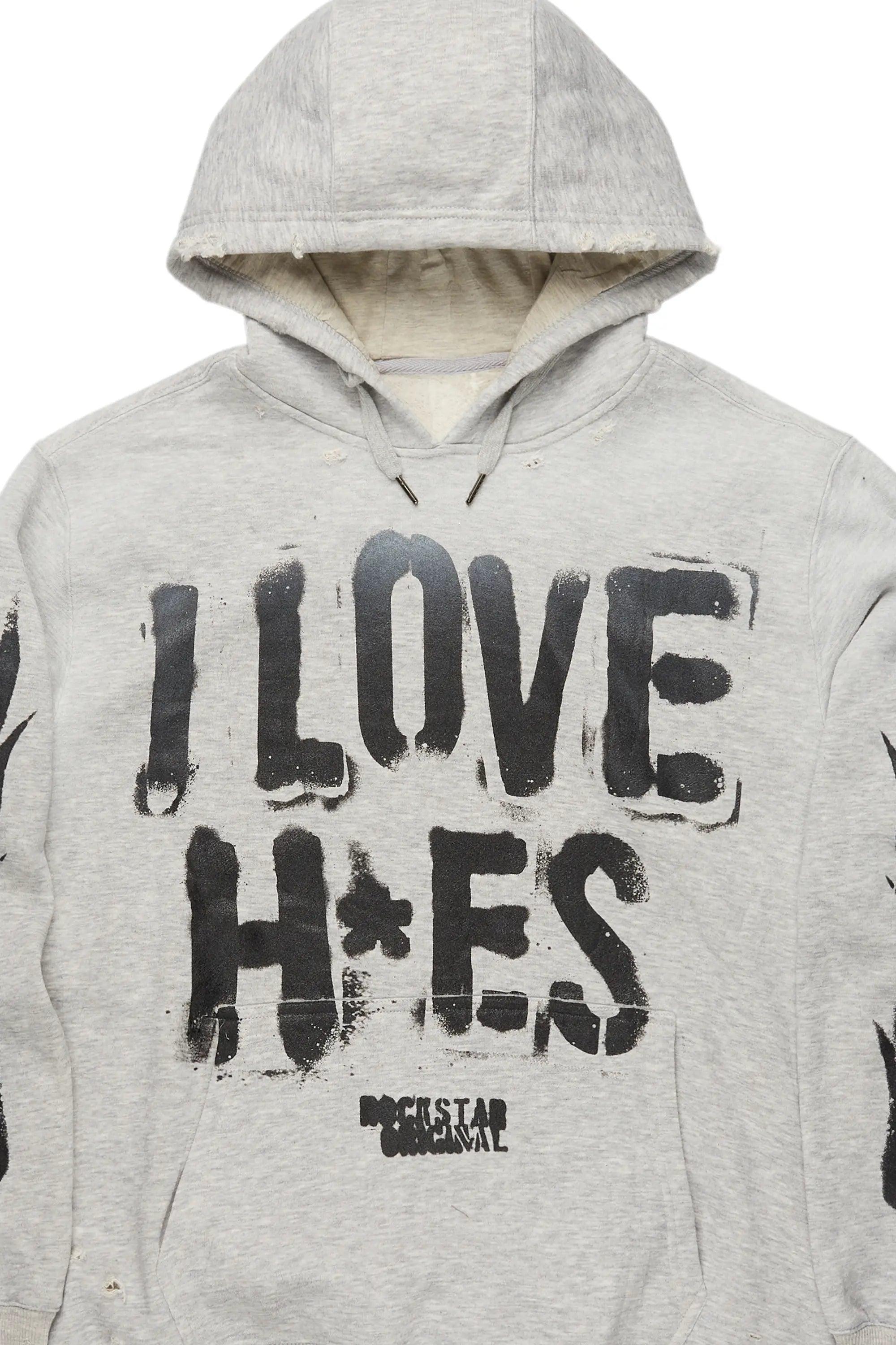 Banyan Heather Grey Graphic Hoodie Male Product Image