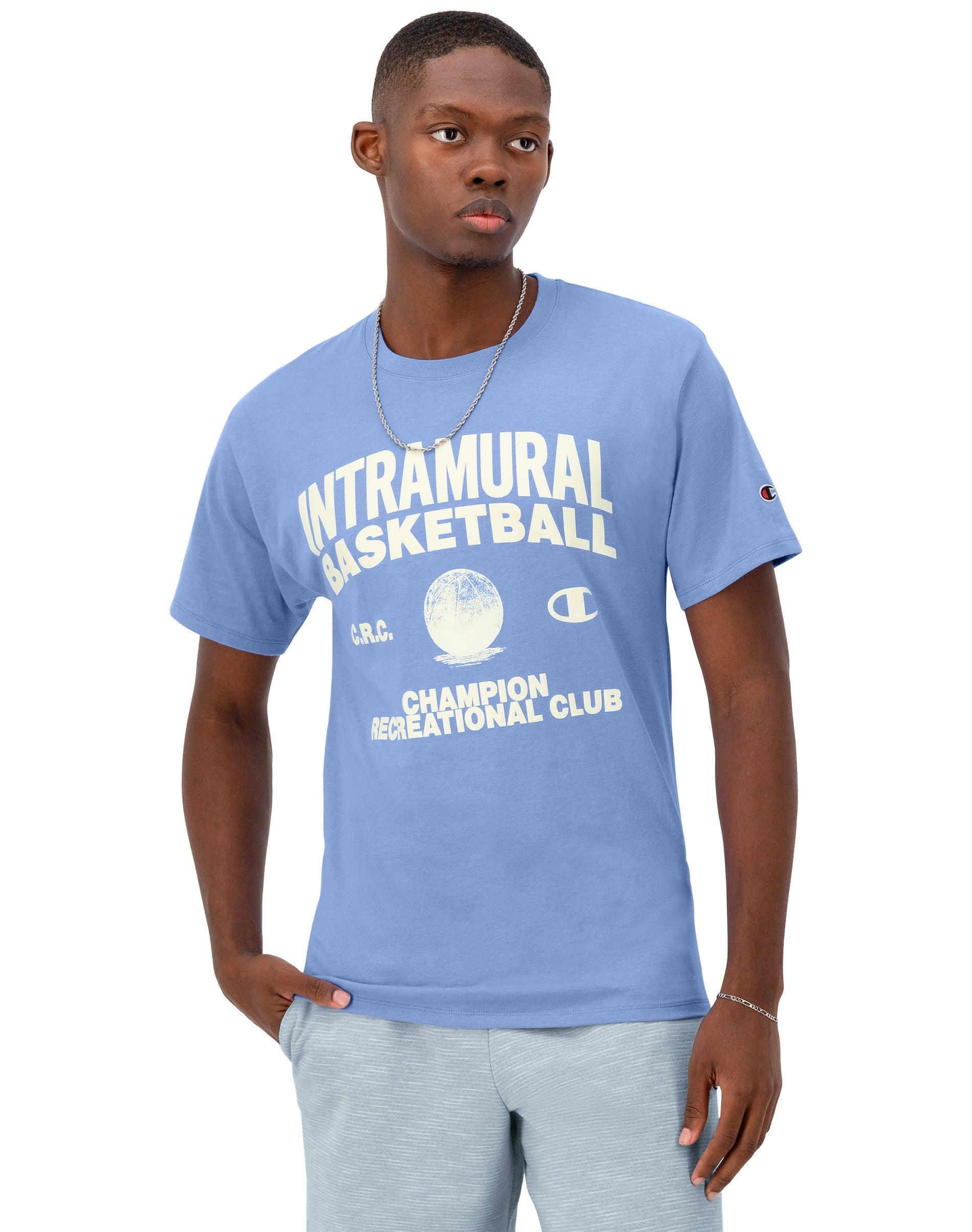 Mens Champion Classic Graphic T-Shirt, Intramural Basketball Plaster Blue M Product Image