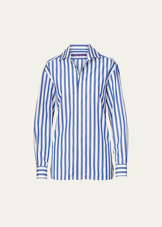 Womens Capri Striped Button-Up Shirt Product Image