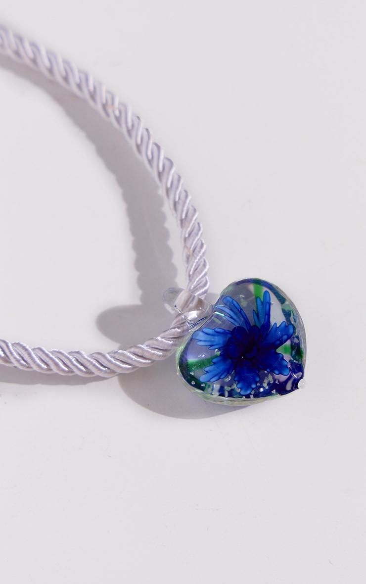 Blue Swirl Heart Necklace Product Image