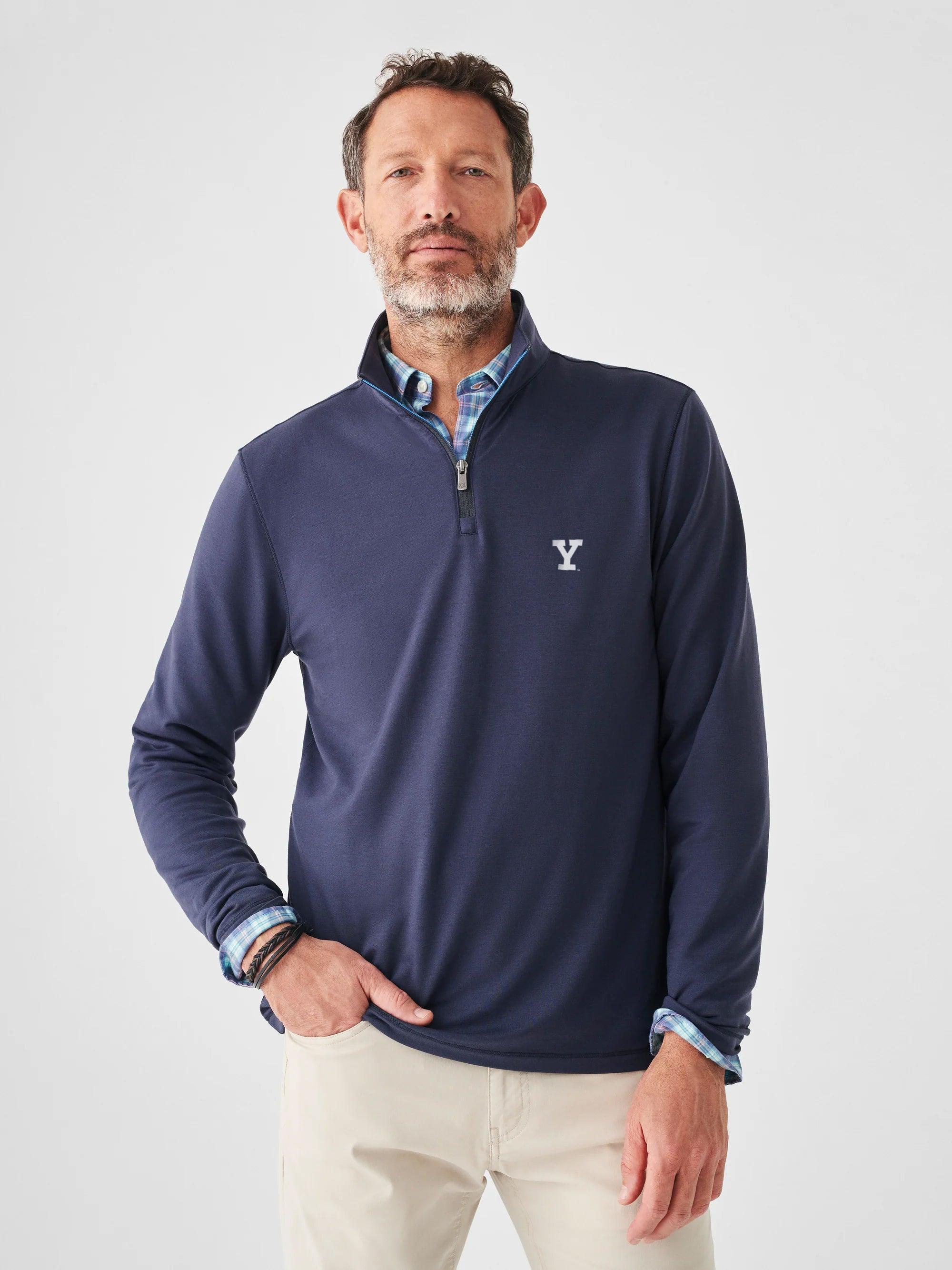 Movement™ Yale Logo Quarter Zip - Blue Nights Male Product Image