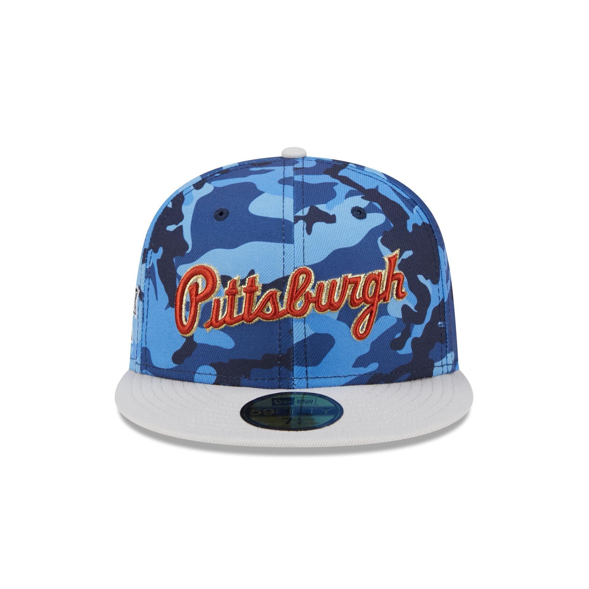 Pittsburgh Pirates Blue Camo 59FIFTY Fitted Hat Male Product Image