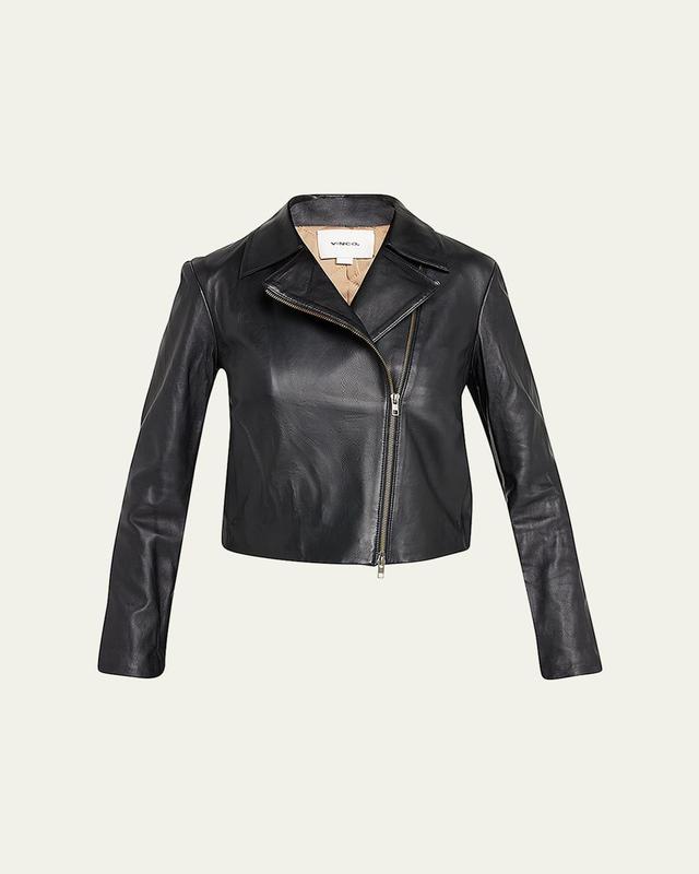 Leather Zip-Front Jacket Product Image