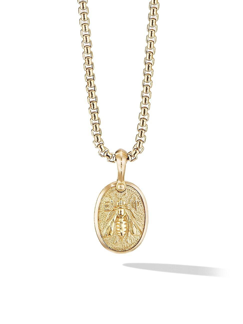 Mens Petrvs Bee Amulet in 18K Yellow Gold Product Image