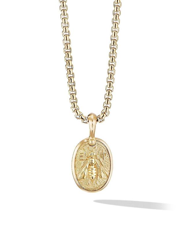 Mens Petrvs Bee Amulet in 18K Yellow Gold Product Image