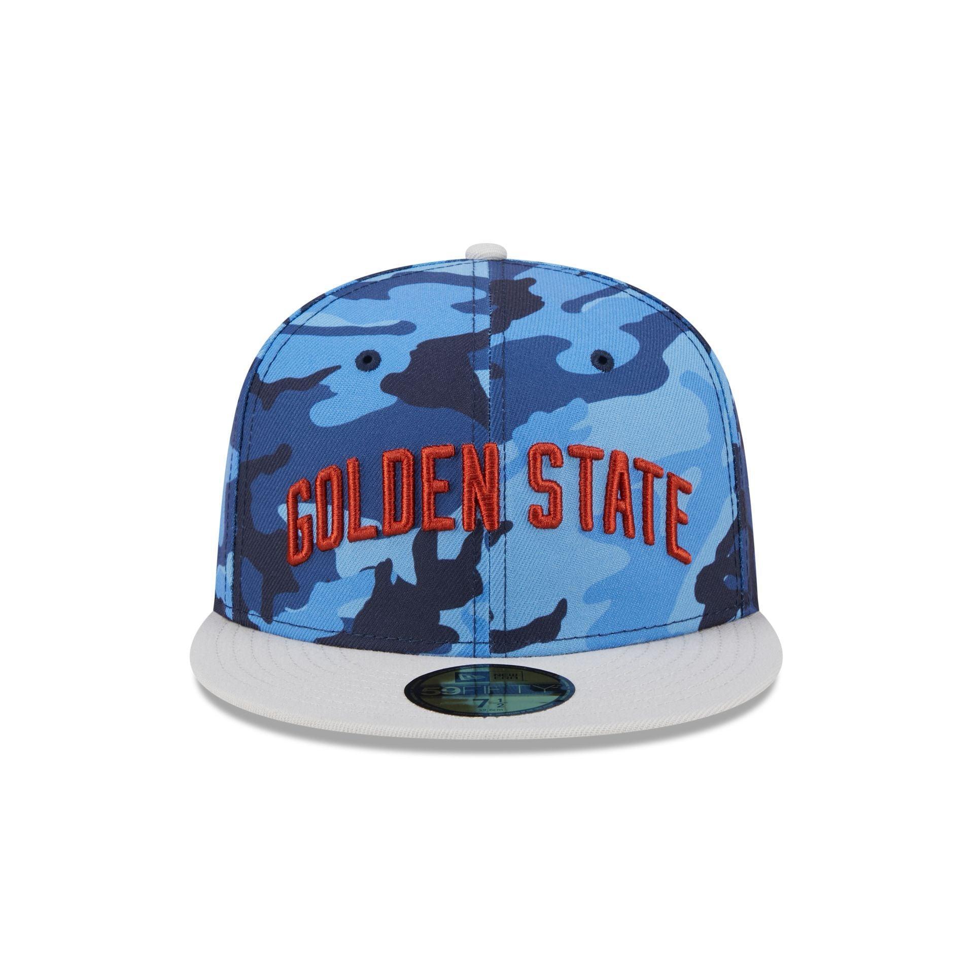 Golden State Warriors Blue Camo 59FIFTY Fitted Hat Male Product Image