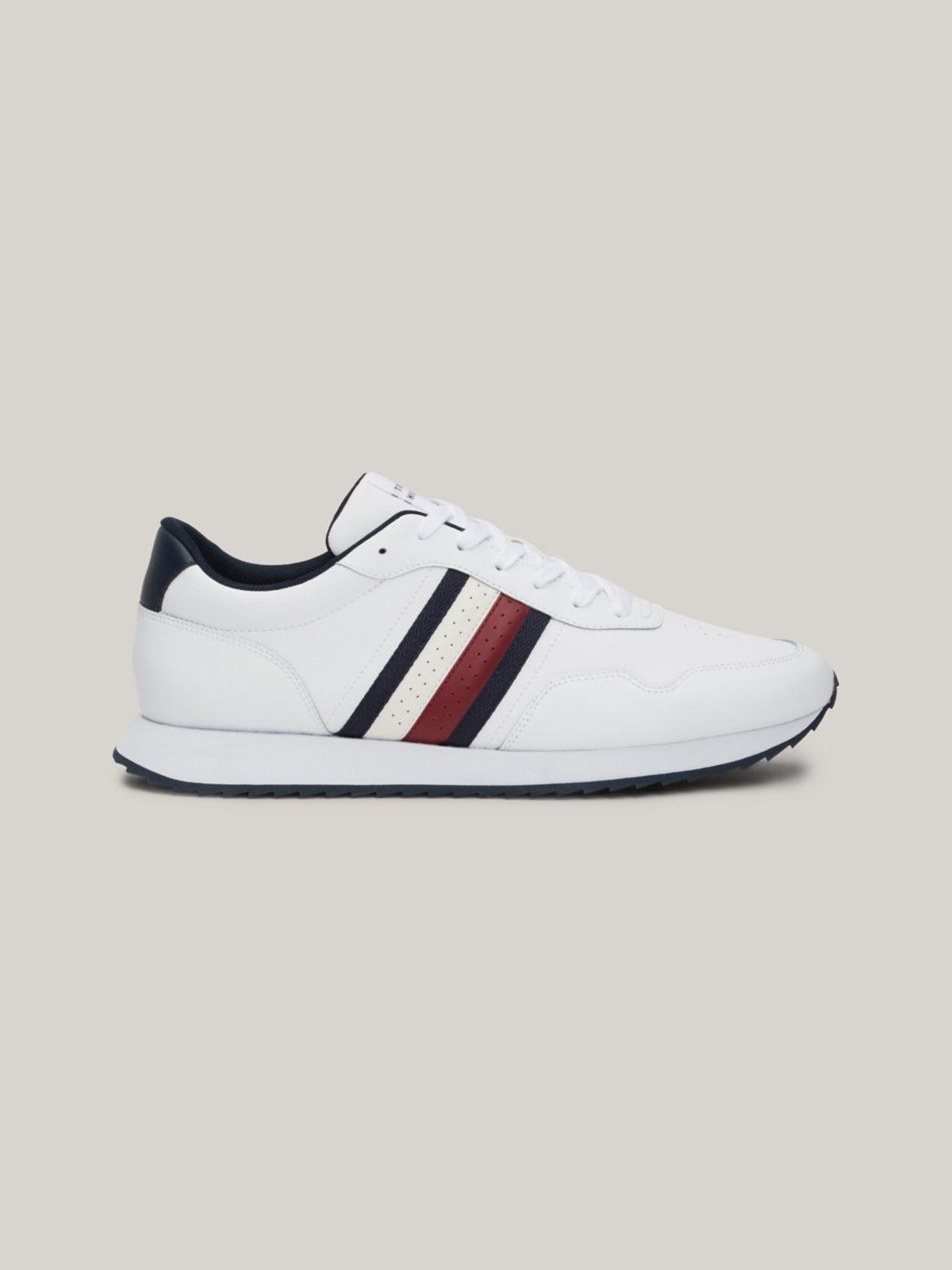 Tommy Hilfiger Men's Signature Stripe Sneaker - White - US 7.5 / EU 40 Product Image