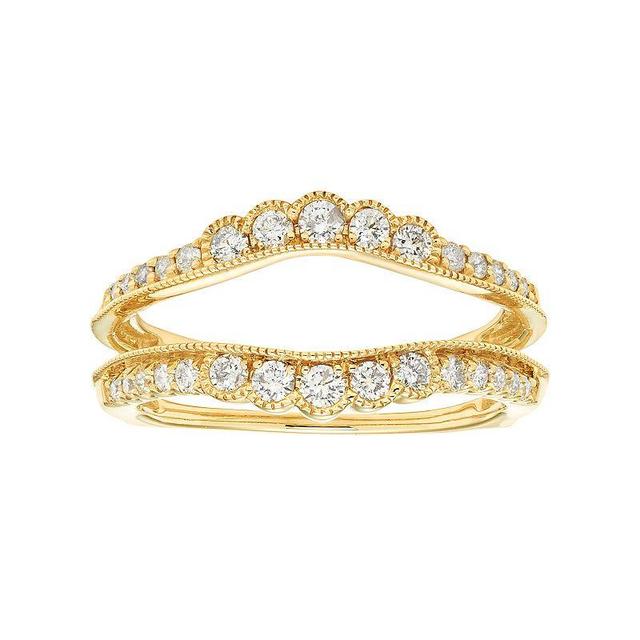 The Regal Collection 14k Gold 1/2 Carat T.W. Diamond Enhancer Wedding Ring, Womens White Product Image