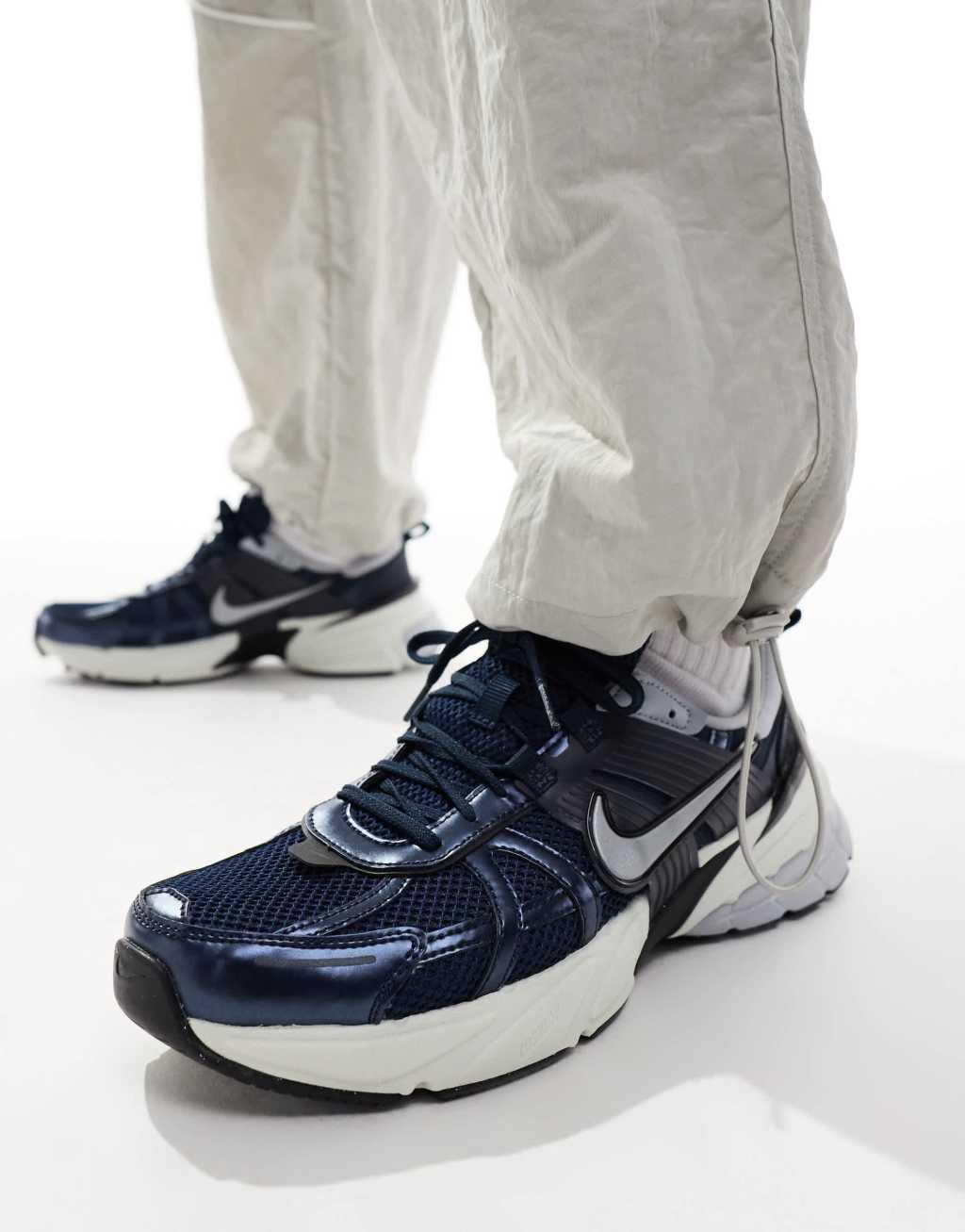 Nike V2K Run sneakers in navy Product Image