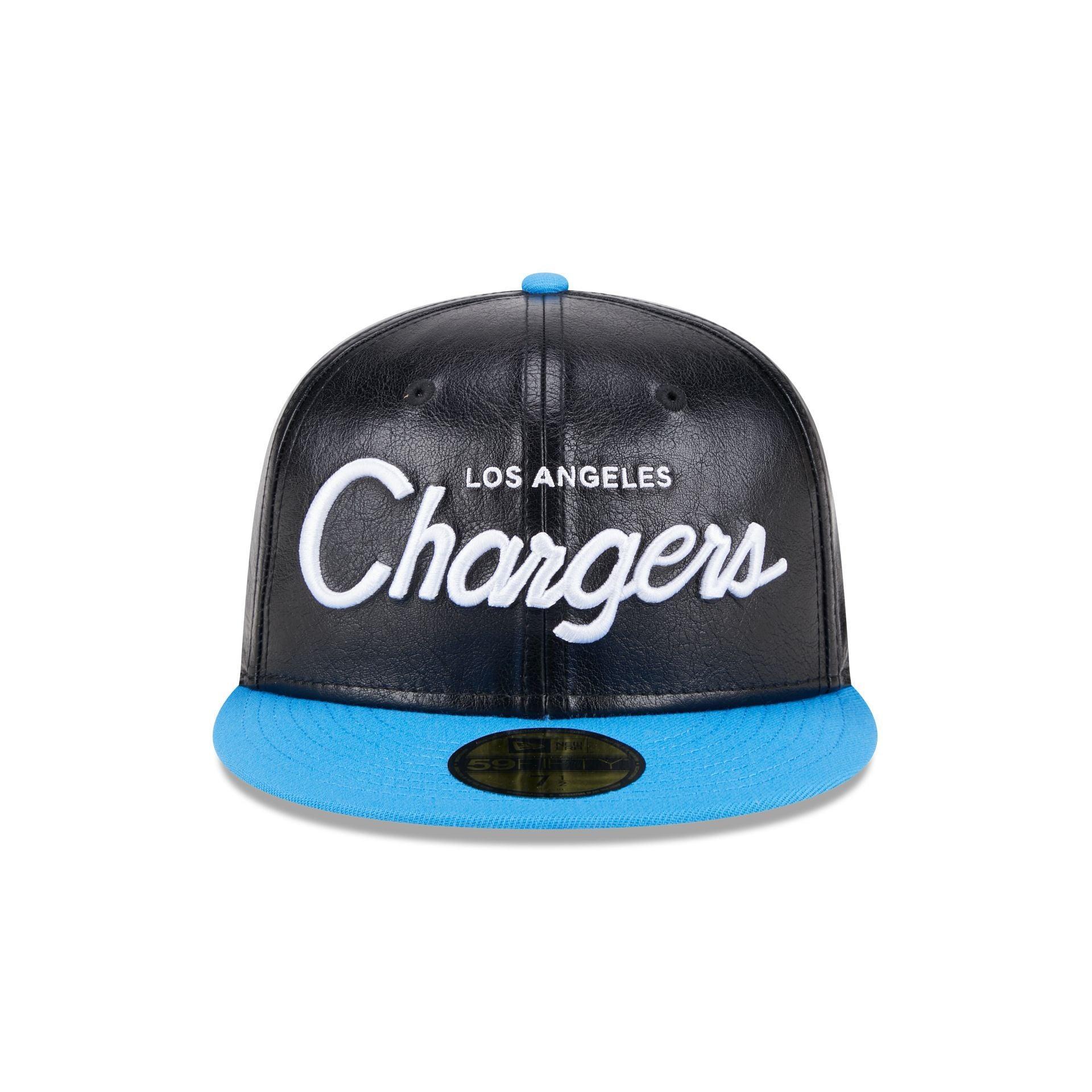 Los Angeles Chargers Faux Leather Crown 59FIFTY Fitted Hat Male Product Image