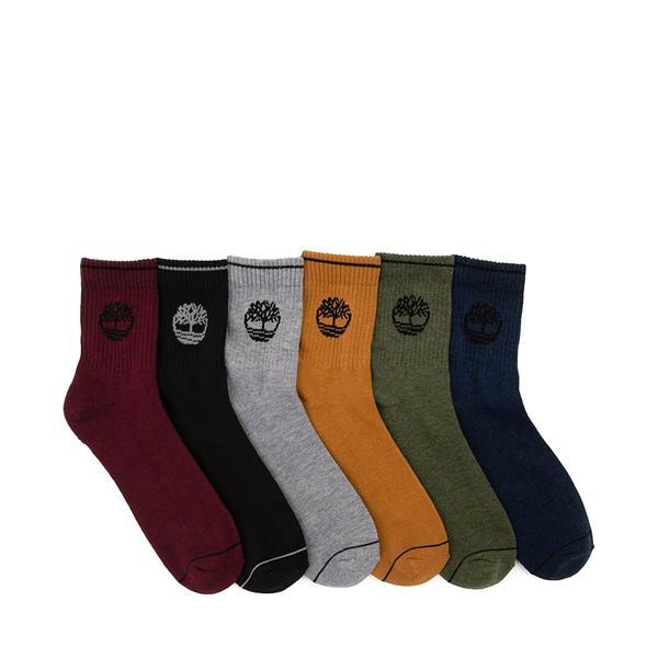 Mens Timberland High Quarter Socks 6 Pack - Multicolor Product Image