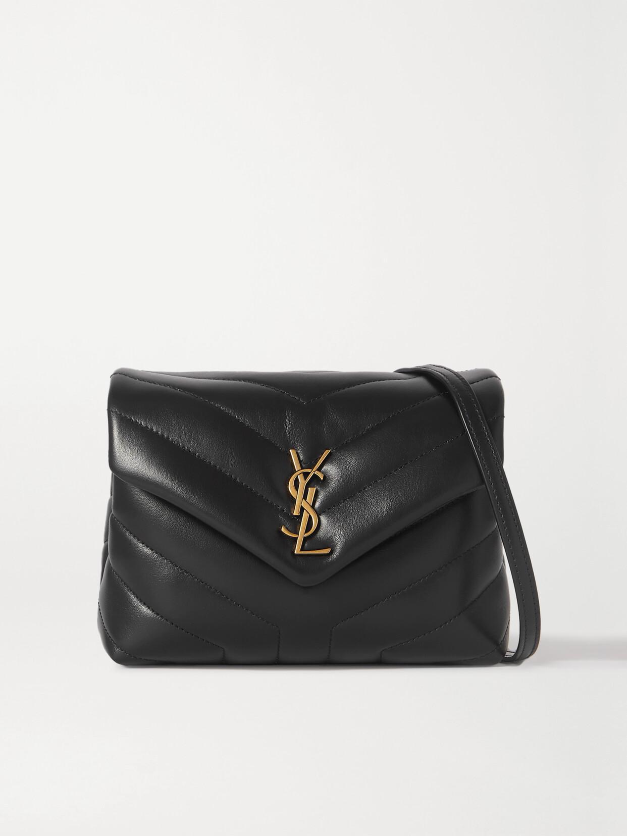 SAINT LAURENT Loulou Toy Quilted Leather Shoulder Bag In Black Product Image