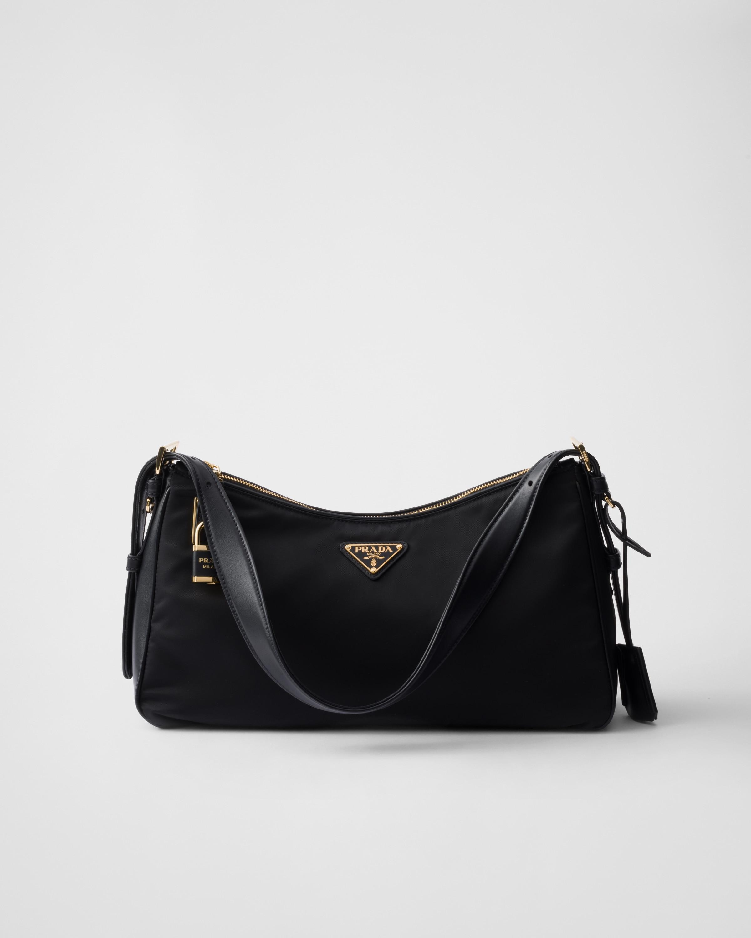 Prada Aimée large Re-Nylon and leather shoulder bag Product Image