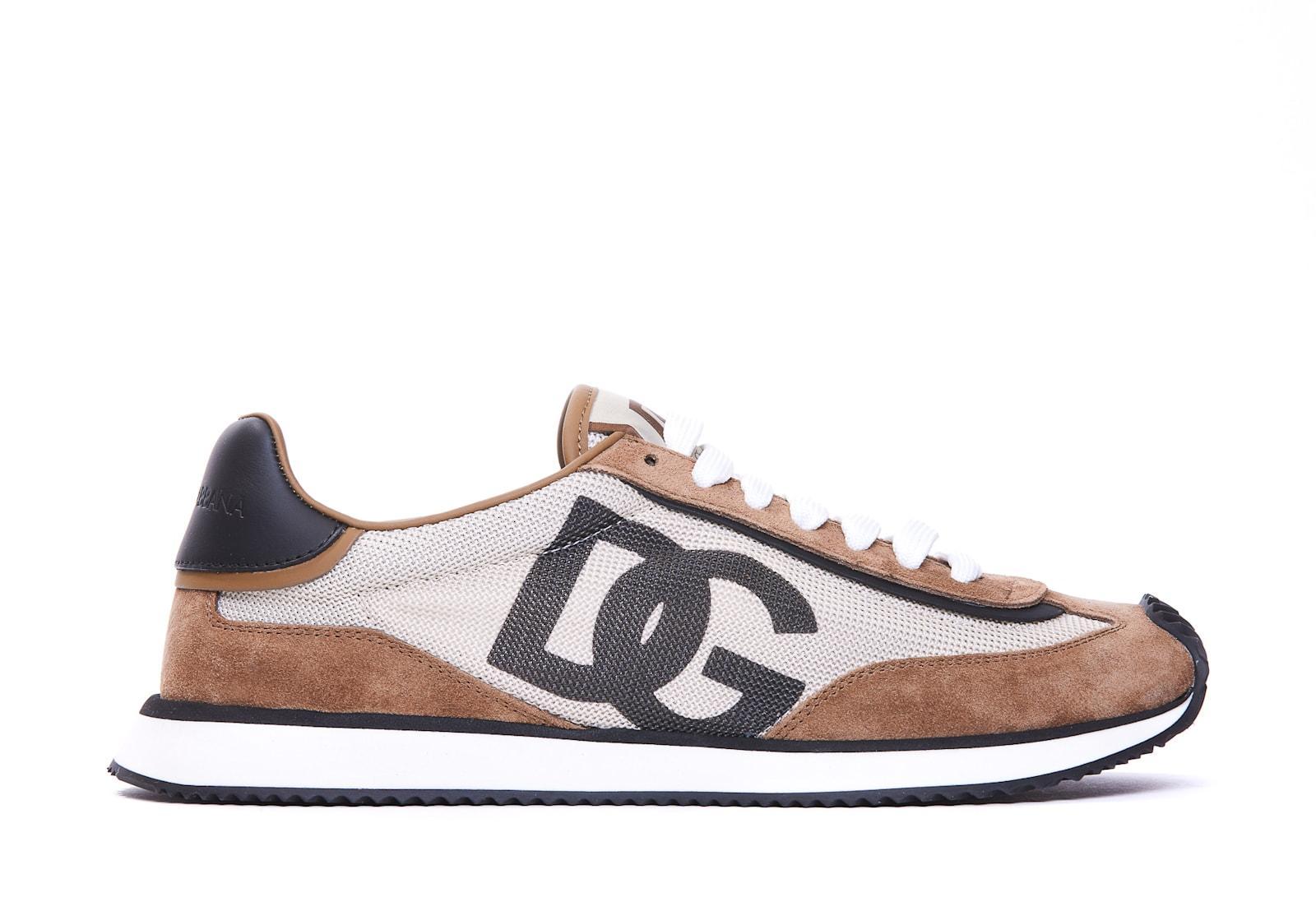 Dg Cushion Low-top Sneakers In Beige/nero Product Image