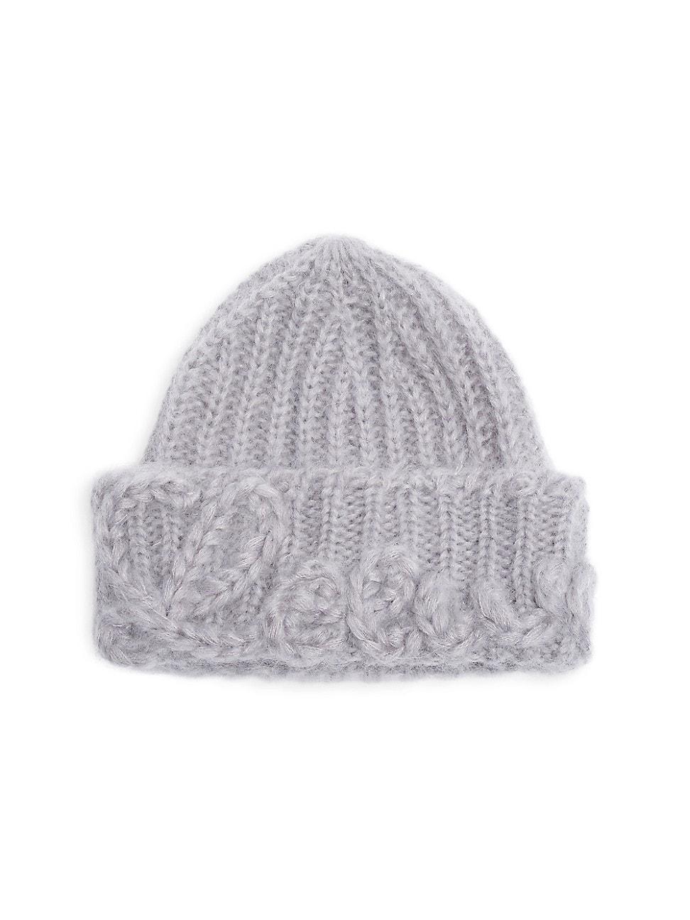 Womens Mohair-Blend Logo Beanie Product Image