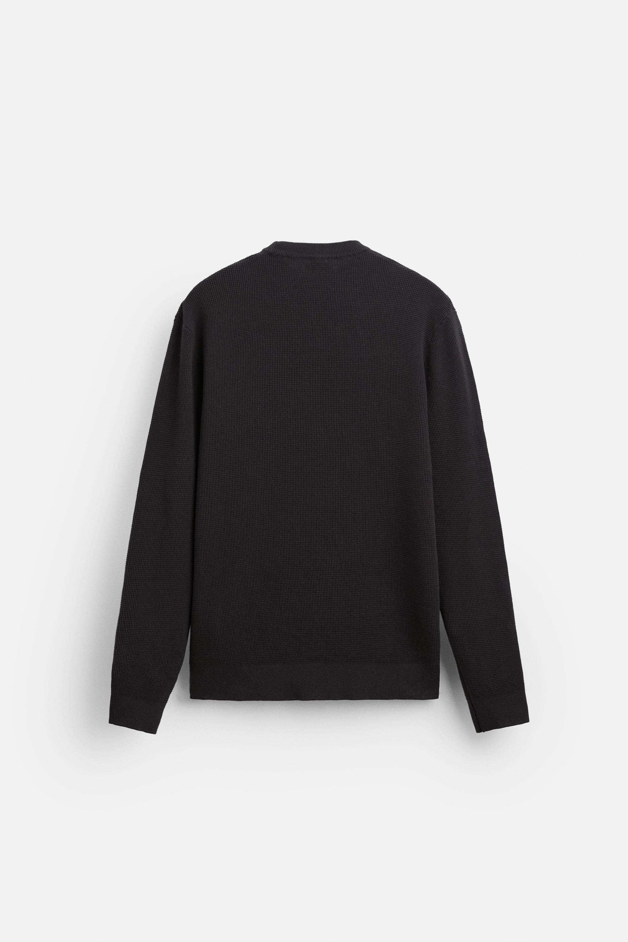 BASIC TEXTURED KNIT SWEATER Product Image