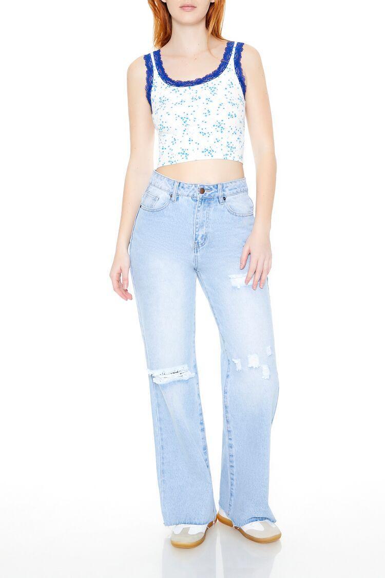 Distressed Wide-Leg Jeans | Forever 21 product image