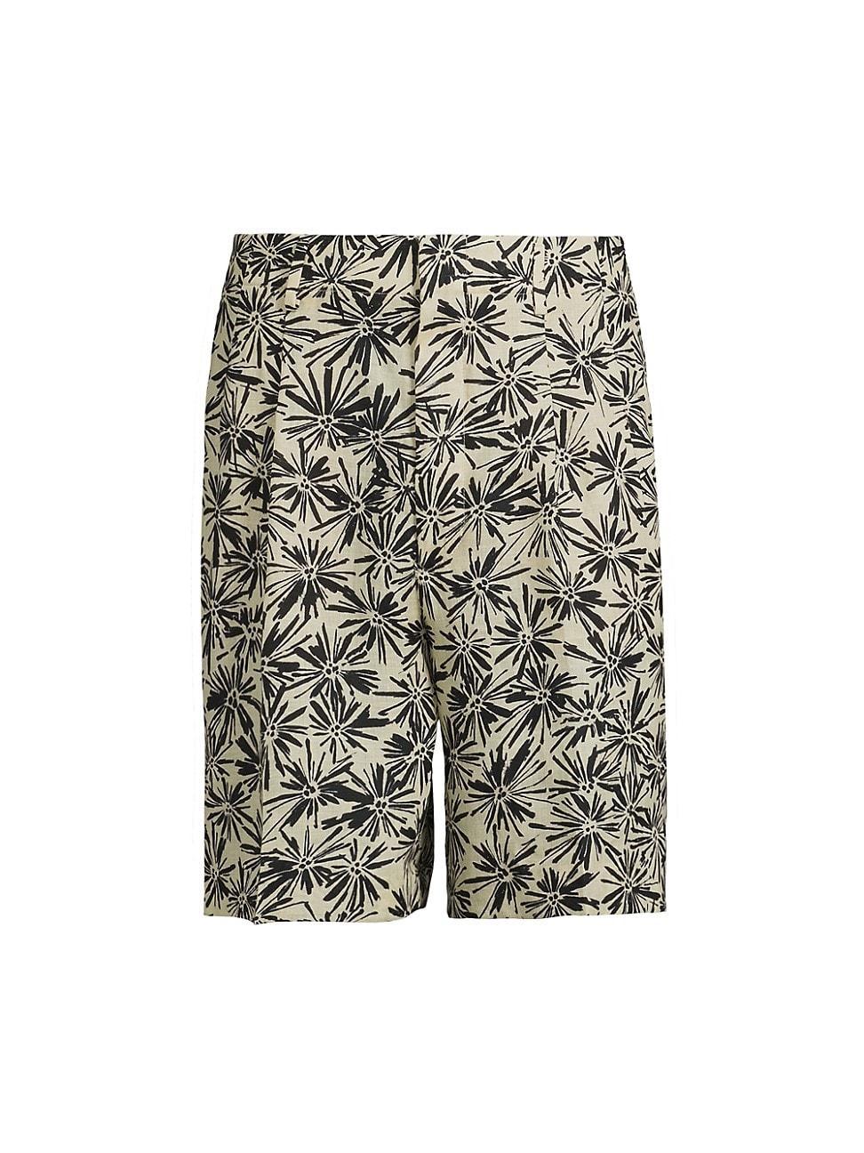 Mens Joetsu Flower Pleated Bermuda Shorts Product Image