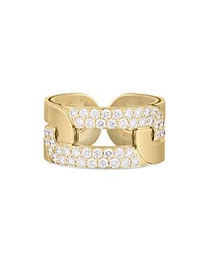 Roberto Coin 18K Yellow Gold Navarra Diamond Wide Ring Product Image