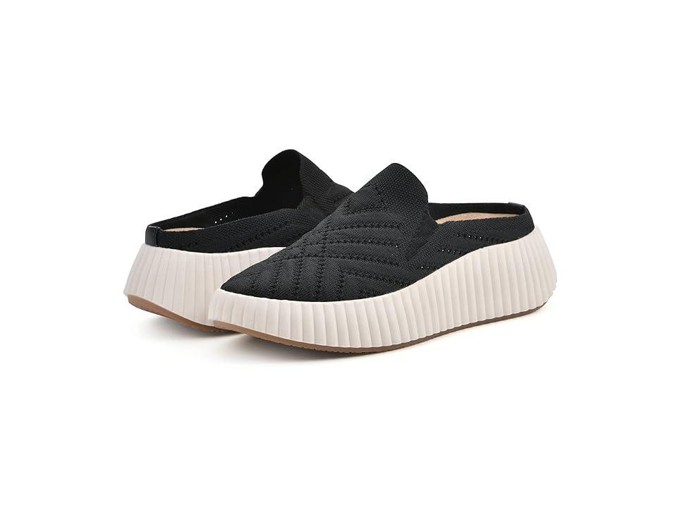 White Mountain Womens Dystant Slip On Platform Sneakers - Black Product Image