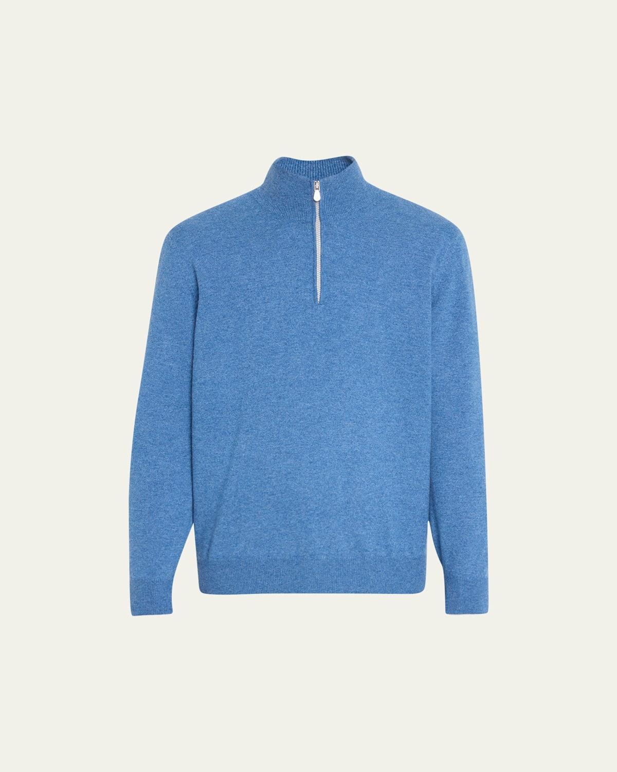 Mens Cashmere Quarter-Zip Sweater Product Image