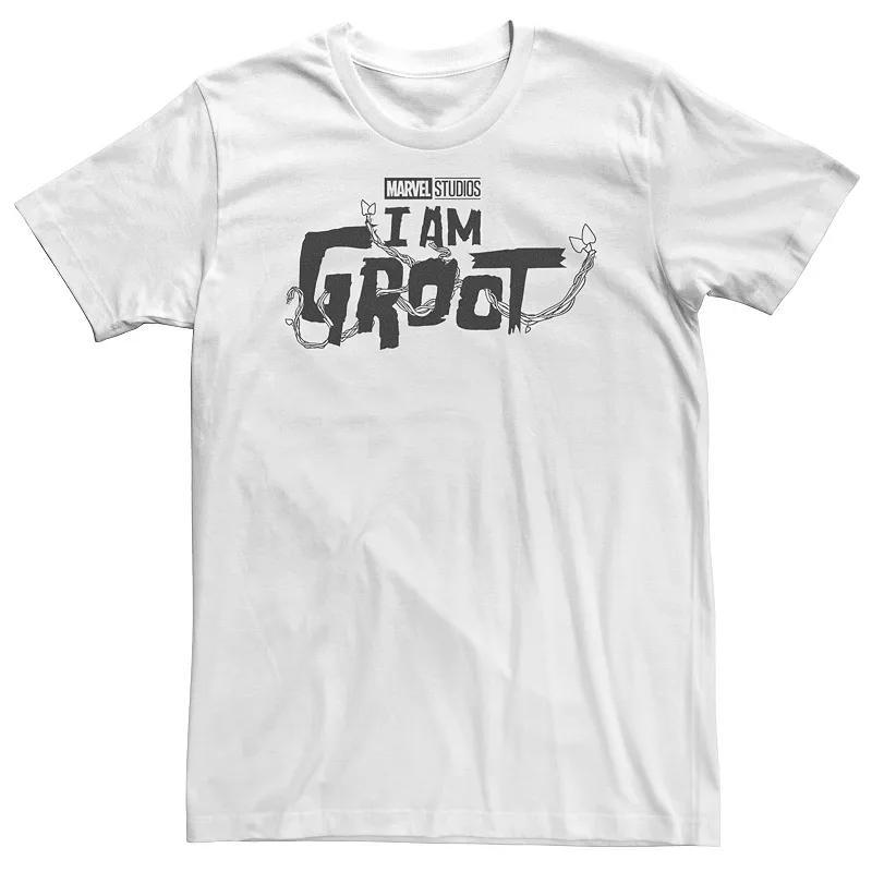 Big & TallMarvel I am Groot Black Logo Tee, Mens Product Image