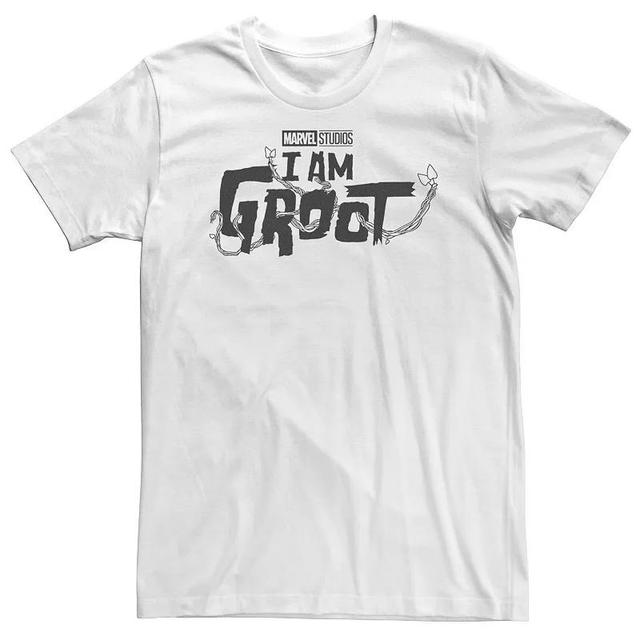 Big & TallMarvel I am Groot Black Logo Tee, Mens Product Image