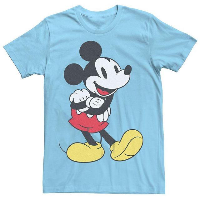 Mens Disney Mickey Mouse Retro Mouse Tee Light Blue Product Image