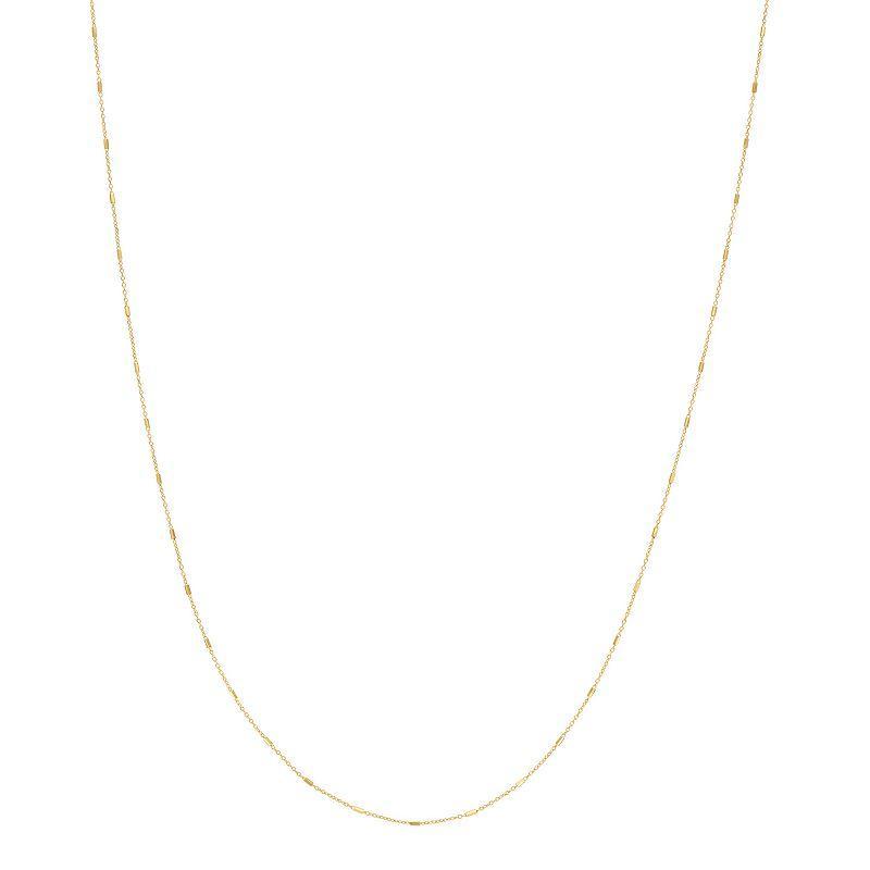 Primavera 24k Gold Over Silver Bar Chain Necklace, Womens Product Image