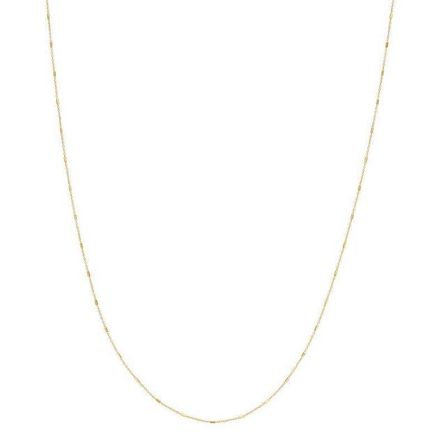 Primavera 24k Gold Over Silver Bar Chain Necklace, Womens Product Image