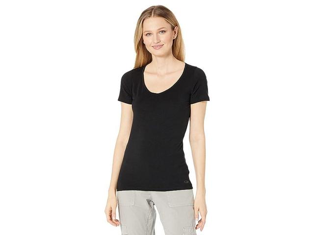 Icebreaker Siren Short Sleeve Sweetheart (Black) Women's Clothing Product Image