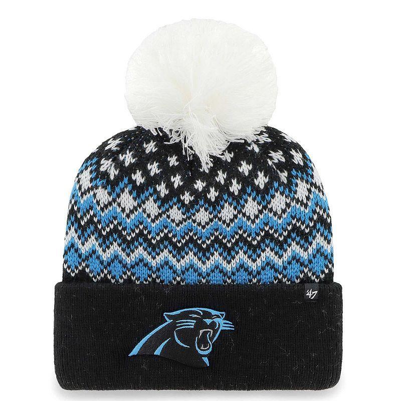 Womens 47 Carolina Panthers Elsa Cuffed Knit Hat with Pom Product Image