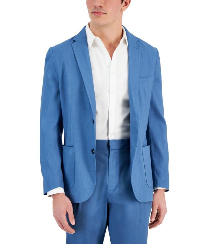 Men's Linen Blend Stretch Blazer, Created for Macy's Product Image