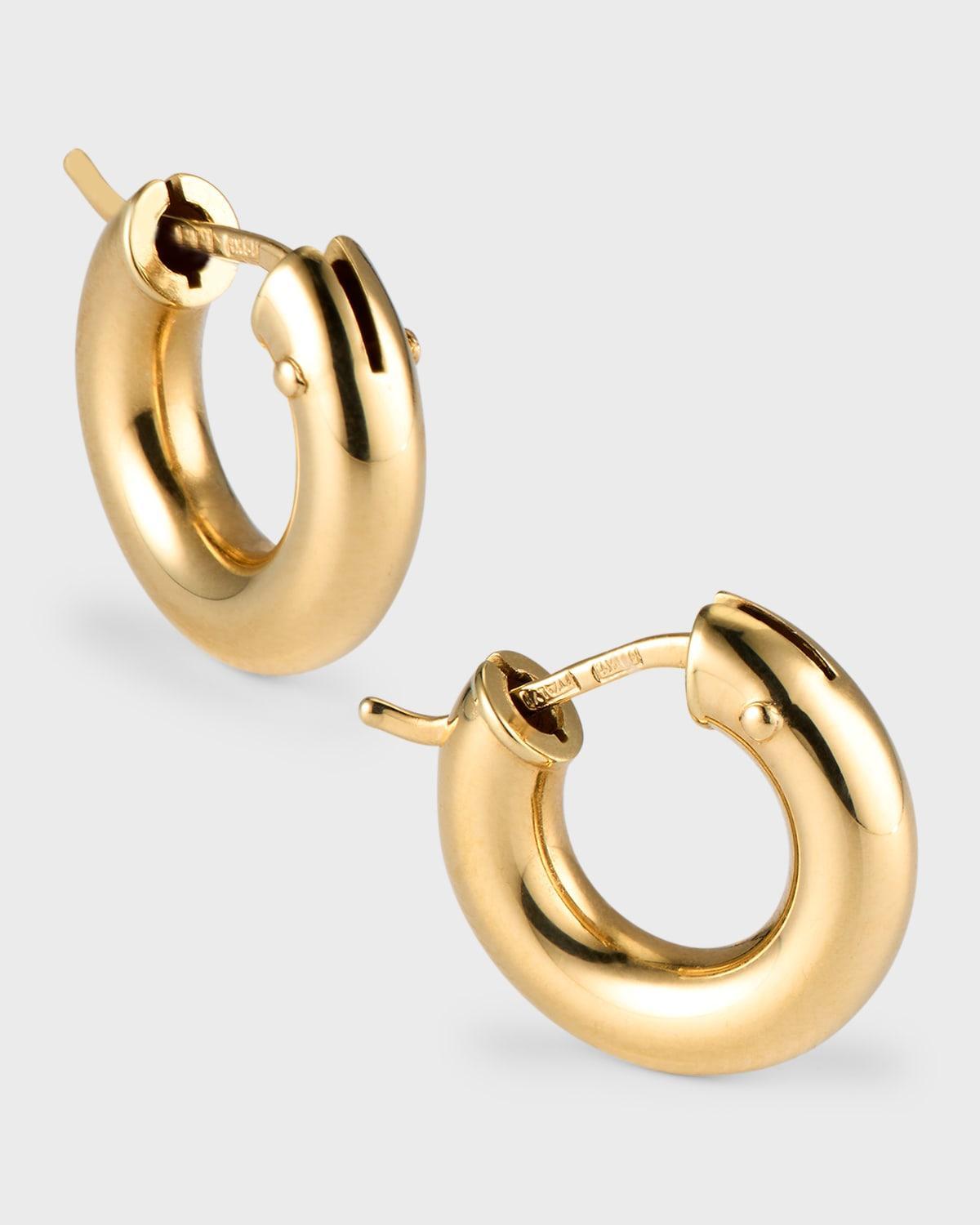 18K Yellow Gold Hoop Earrings/1.4 Product Image