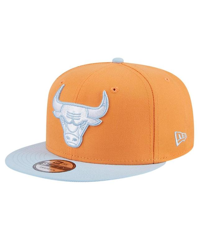 New Era Mens Orange/Light Blue Chicago Bulls 2-Tone Color Pack 9fifty Snapback Hat Product Image