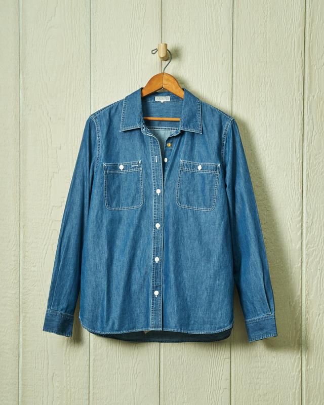 Women's Work Shirt in Denim Product Image