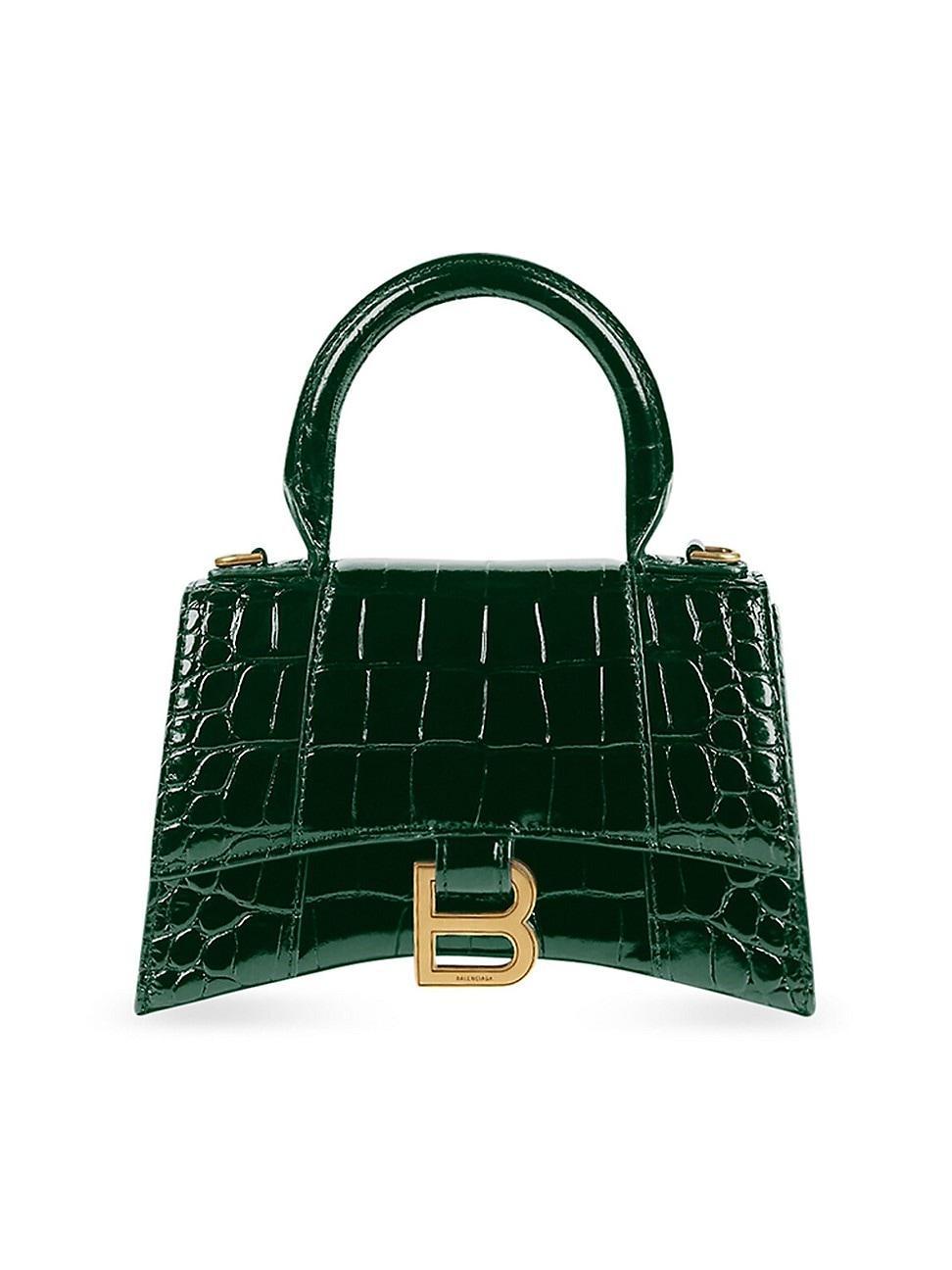 Womens Hourglass XS Handbag Crocodile Embossed Product Image