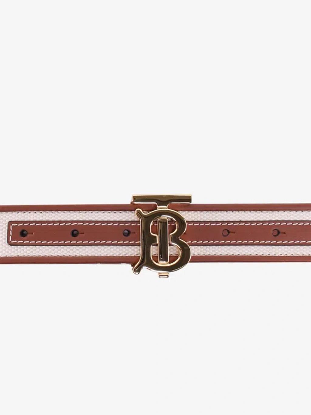 BURBERRY Woman Belt Woman Beige Belts In Cream Product Image