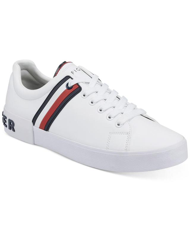 Tommy Hilfiger Mens Ramus Stripe Lace-Up Sneakers Product Image