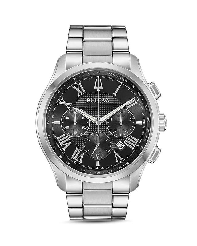 Bulova Mens Chronograph Wilton Stainless Steel Bracelet Watch 46.5mm Product Image