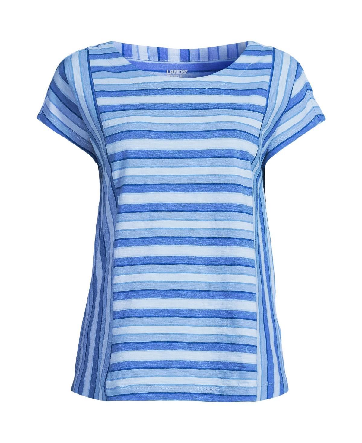 Lands End Womens Slub Wedge T-Shirt - White Product Image