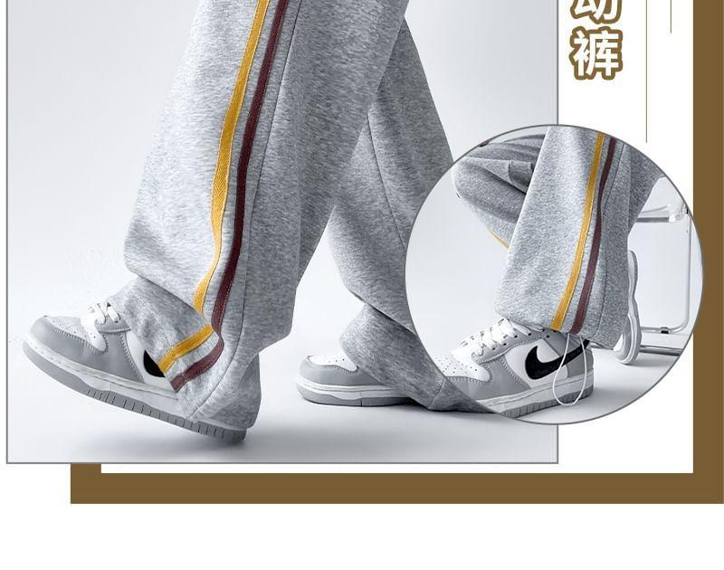 Elastic Waist Color Block Wide Leg Sweatpants (Various Designs) Product Image