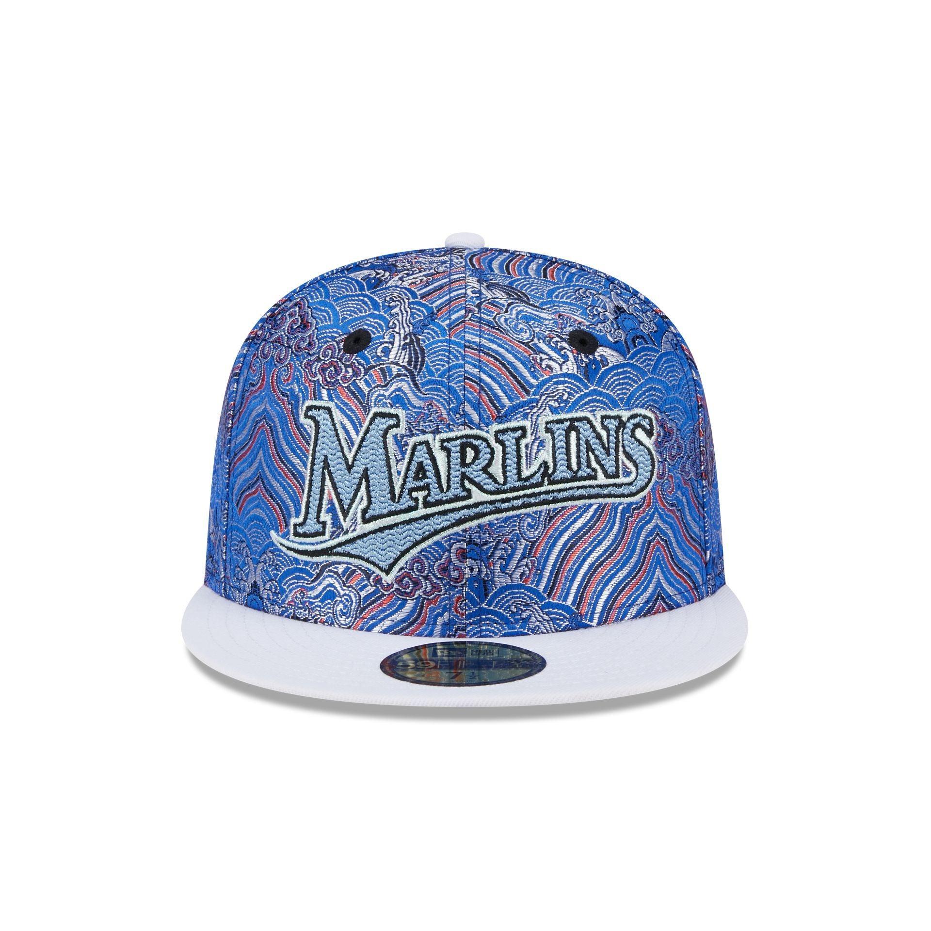 Miami Marlins Wave Fill 59FIFTY Fitted Hat Male Product Image