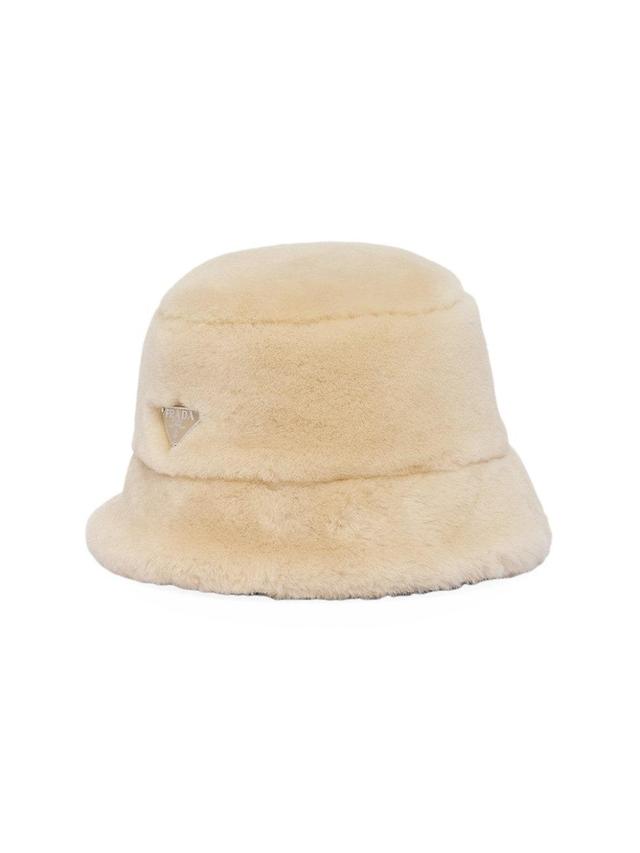 Womens Shearling Bucket Hat Product Image