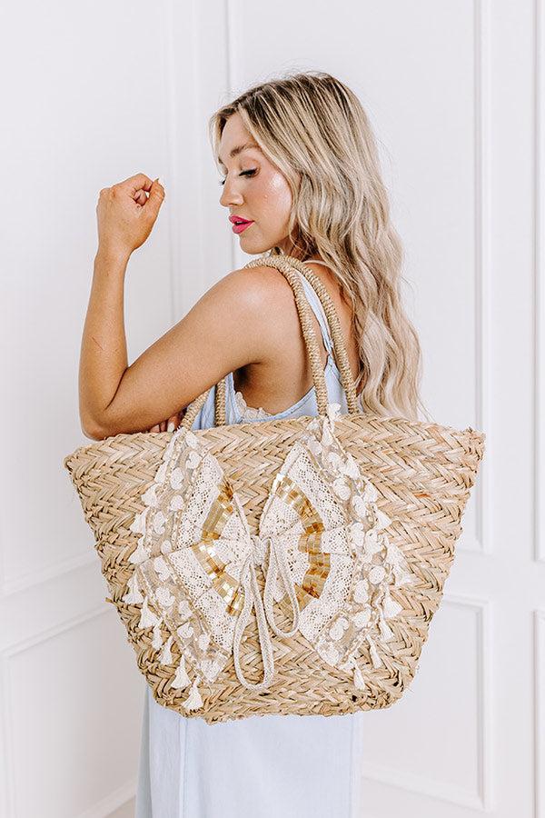 Feeling Boho Straw Woven Tote Product Image